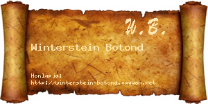 Winterstein Botond névjegykártya